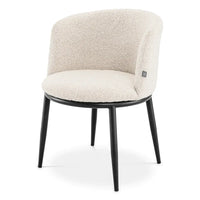 Eichholtz Set of 2 Filmore Dining Chairs in Bouclé Cream