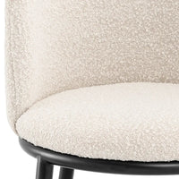 Eichholtz Set of 2 Filmore Dining Chairs in Bouclé Cream