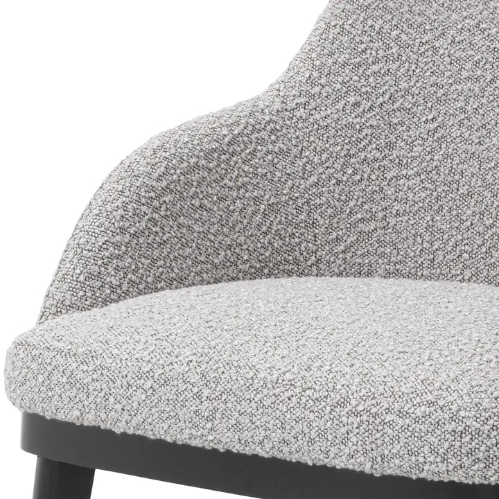 Costa Dining Chair - Bouclé Grey Eichholtz 4