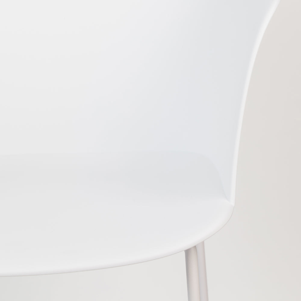 Olivia's Nordic Living Collection - Set of 2 Tor Dining Chairs in White