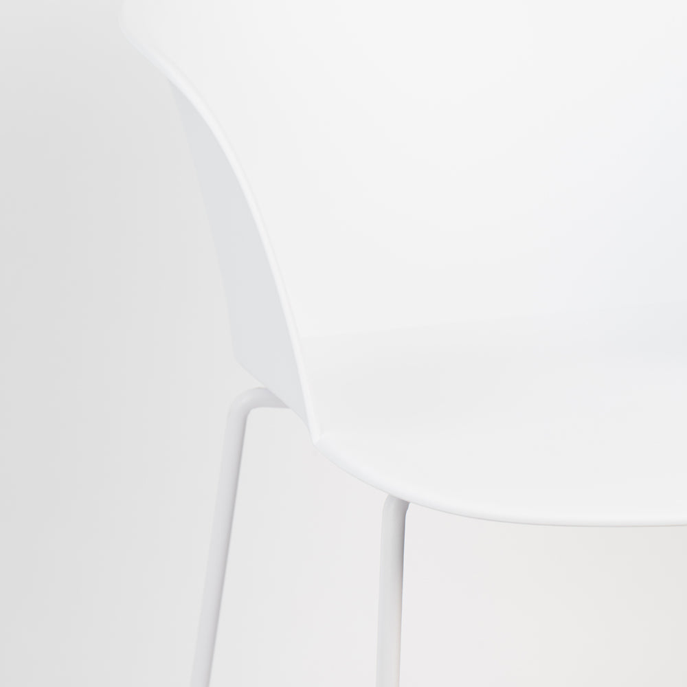 Olivia's Nordic Living Collection - Set of 2 Tor Dining Chairs in White