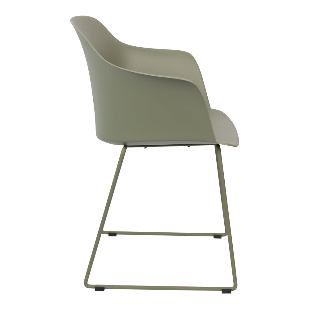 Olivia's Nordic Living Collection - Set of 2 Tor Dining Chairs in Green
