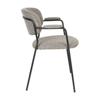 Olivia's Nordic Living Collection Set of 2 Holen Armchair in Black & Grey