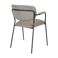 Olivia's Nordic Living Collection Set of 2 Holen Armchair in Black & Grey