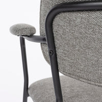 Olivia's Nordic Living Collection Set of 2 Holen Armchair in Black & Grey