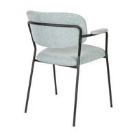 Olivia's Nordic Living Collection Set of 2 Holen Armchair in Black & Light Green