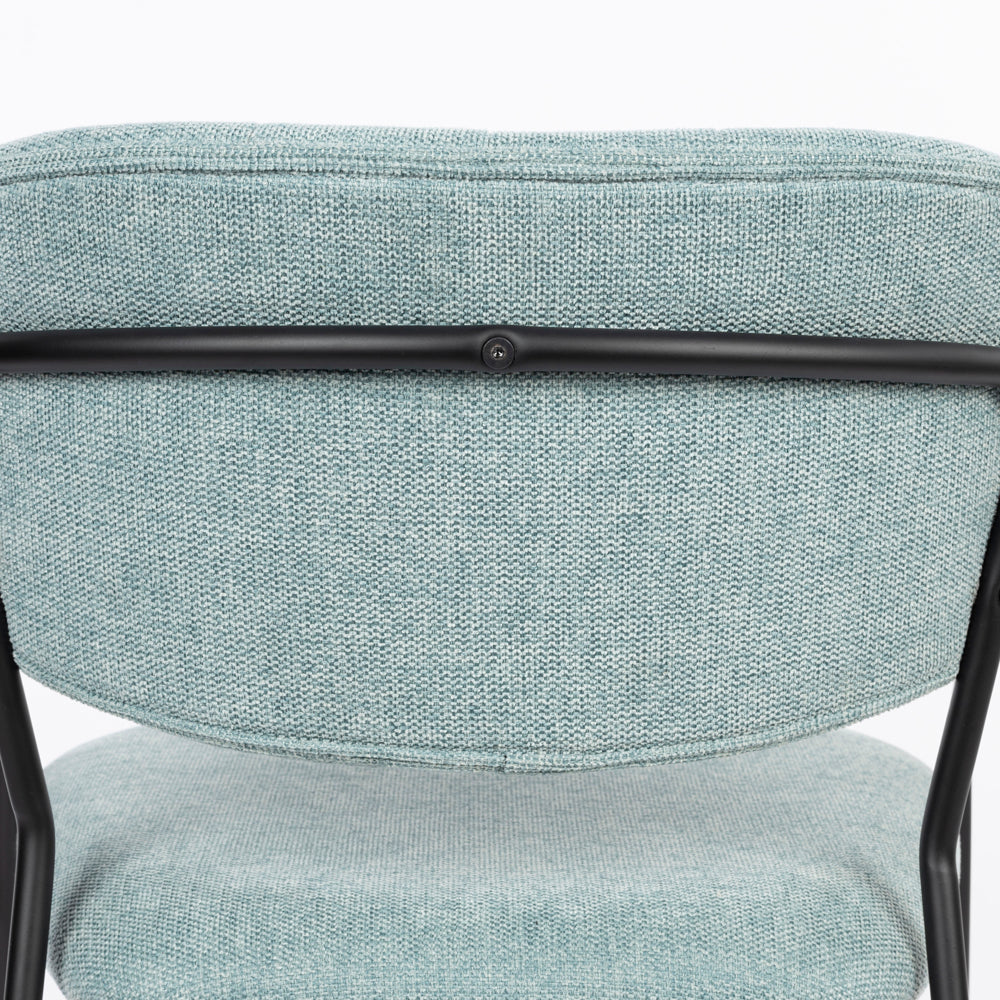 Olivia's Nordic Living Collection Set of 2 Holen Armchair in Black & Light Green