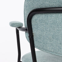 Olivia's Nordic Living Collection Set of 2 Holen Armchair in Black & Light Green