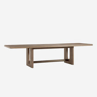 Andrew Martin Charlie 12 Seater Extending Dining Table Brown