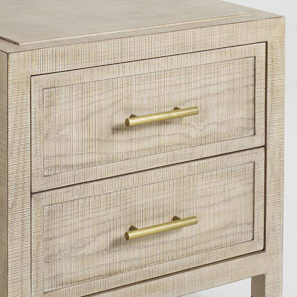 Raffles 2 Drawer Bedside Table - Natural AndrewMartin 5