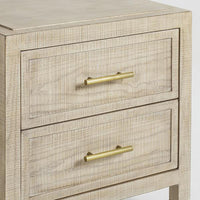 Andrew Martin Raffles 2 Drawer Bedside Table Natural