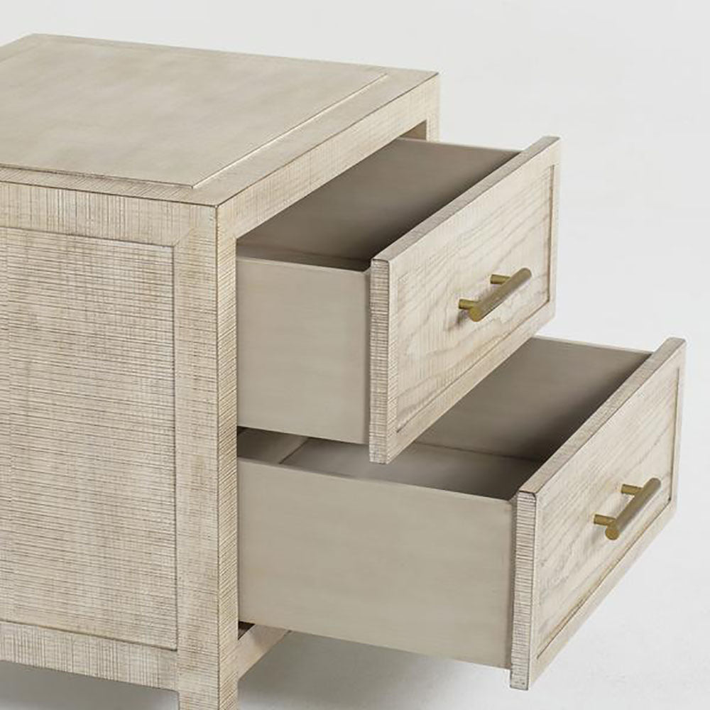 Raffles 2 Drawer Bedside Table - Natural AndrewMartin 6