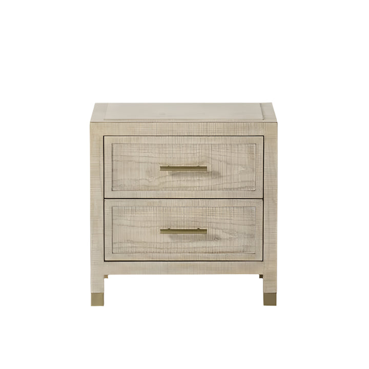 Raffles 2 Drawer Bedside Table - Natural AndrewMartin 1