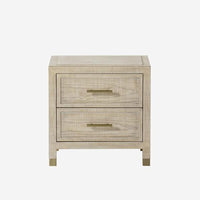 Andrew Martin Raffles 2 Drawer Bedside Table Natural