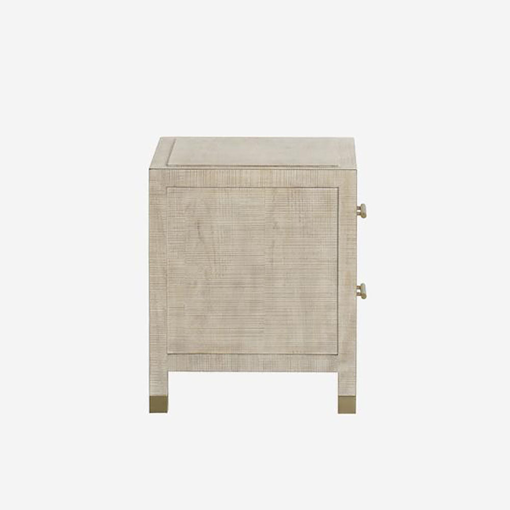 Raffles 2 Drawer Bedside Table - Natural AndrewMartin 4