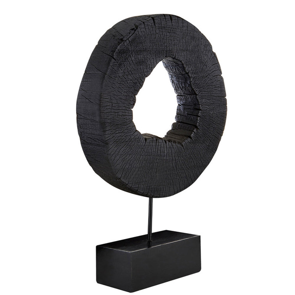 Olivia's Black Woooden Sculpture Large