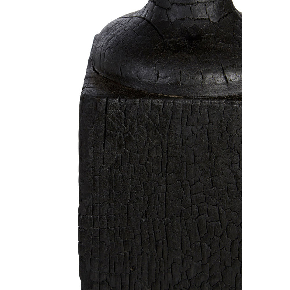 Olivia's Black Wooden Finial Sculpture