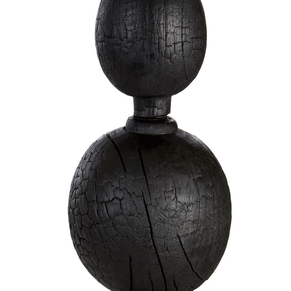 Olivia's Black Wooden Finial Sculpture