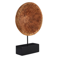 Olivia's Carved Wooden Disc On Stand