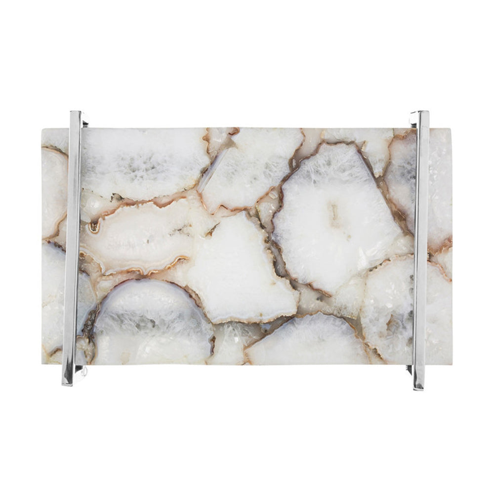 Olivia's Boutique Hotel Collection - White Agate Tray Large