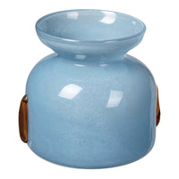 Broste Copenhagen Vera Mouthblown Glass Vase in Blue - Small