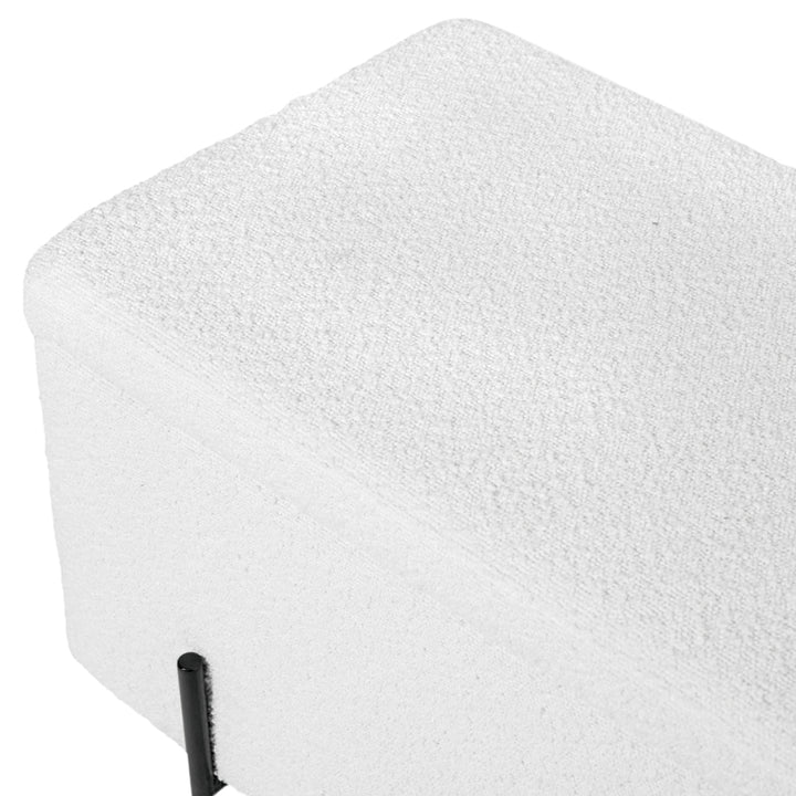 Maxie Boucle Storage Bench with Black Legs Pacific Lifestyle 6