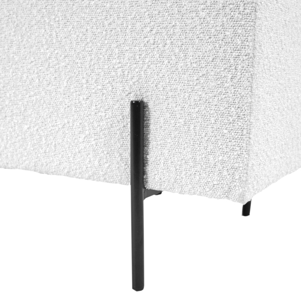 Maxie Boucle Storage Bench with Black Legs Pacific Lifestyle 9