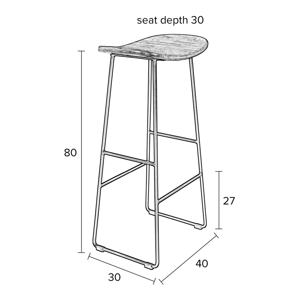 Olivia's Nordic Living Collection - Tait Bar Stool in Black