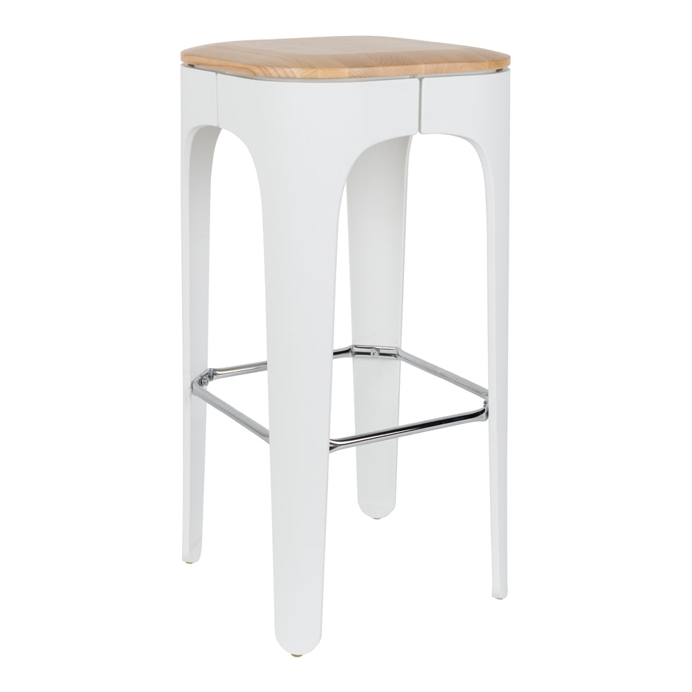 Olivia's Nordic Living Collection - Vena Bar Stool in White