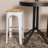 Olivia's Nordic Living Collection - Vena Bar Stool in White