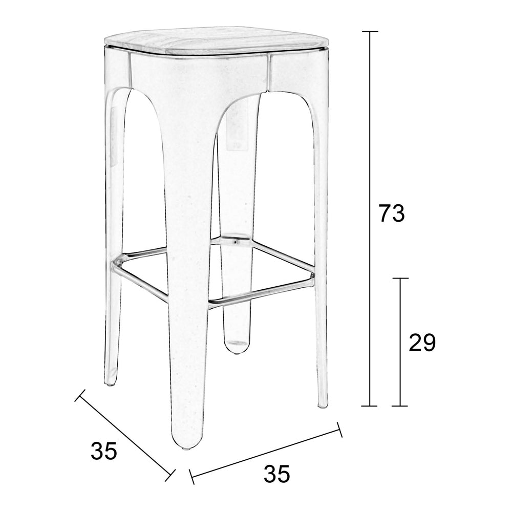 Olivia's Nordic Living Collection - Vena Bar Stool in White