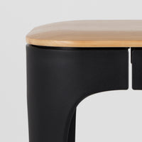 Olivia's Nordic Living Collection - Vena Bar Stool in Black