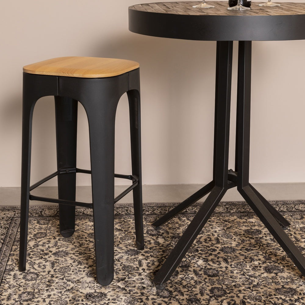 Olivia's Nordic Living Collection - Vena Bar Stool in Black