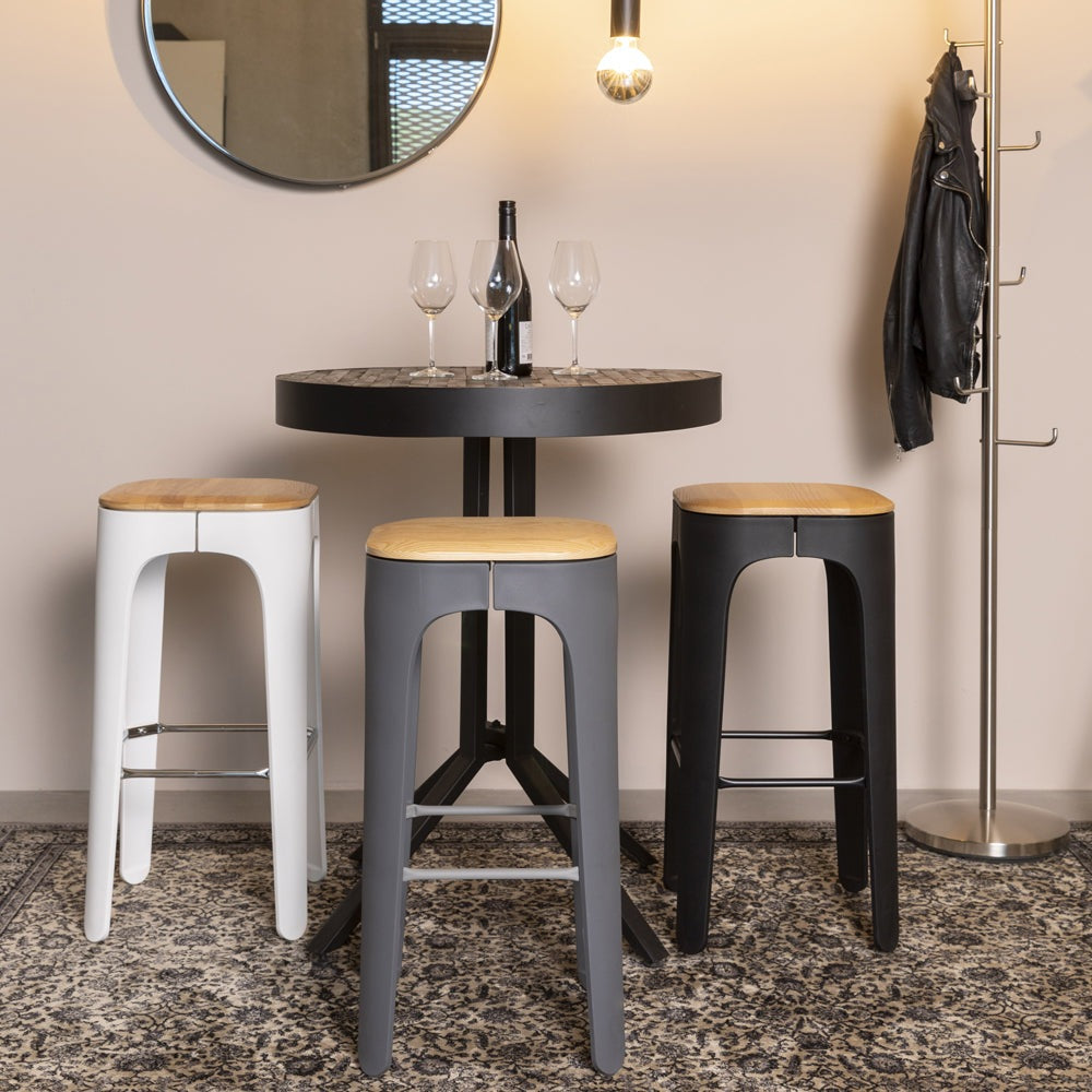 Olivia's Nordic Living Collection - Vena Bar Stool in Black