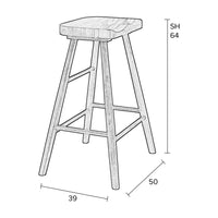 Olivia's Nordic Living Collection Wander Counter Stool in Natural