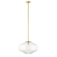 Hudson Valley Lighting Bennett 1 Light C Pendant in Aged Brass