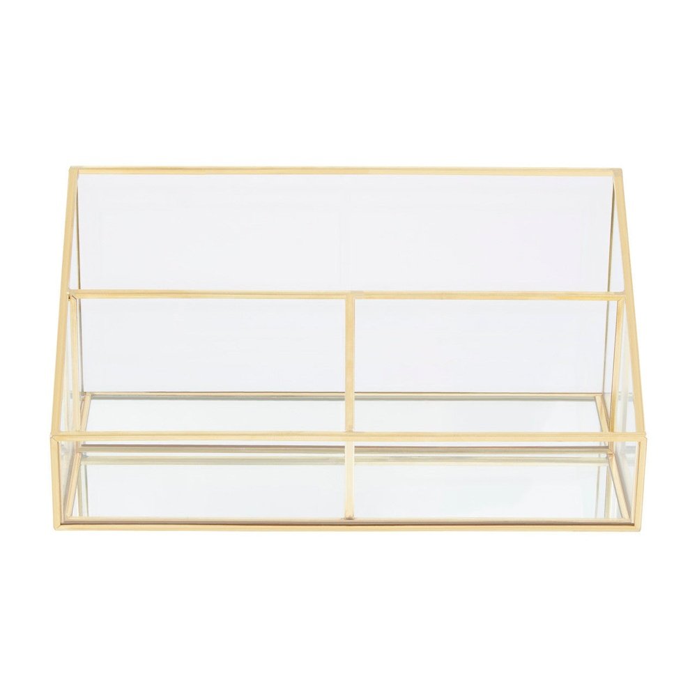 Olivia's Eloise 3 Compartment Cosmetics Organiser in Gold