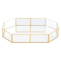 Olivia's Ella Octagonal Cosmetics Tray in Glass