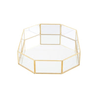 Olivia's Ella Octagonal Cosmetics Tray in Glass