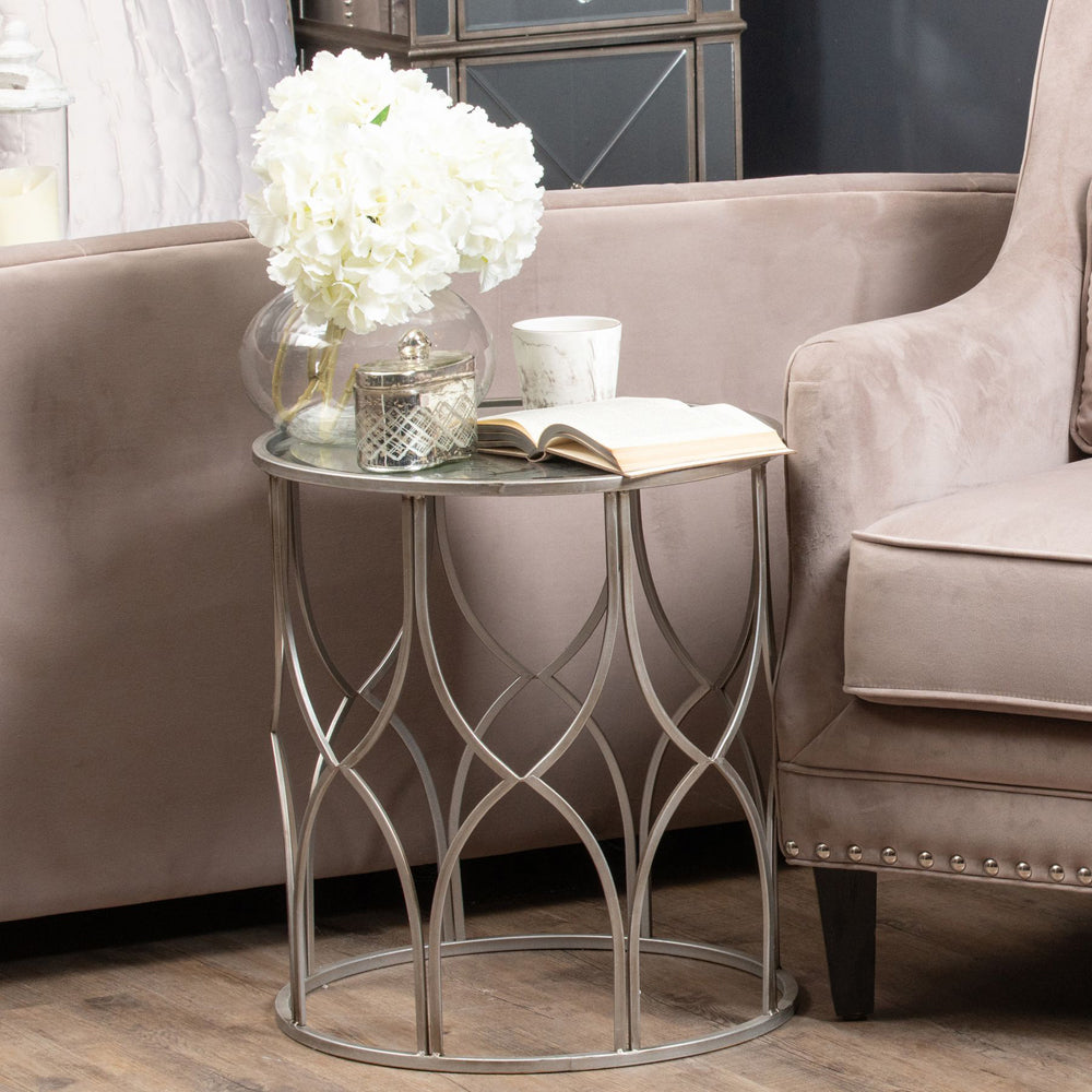 Silver sales lamp tables