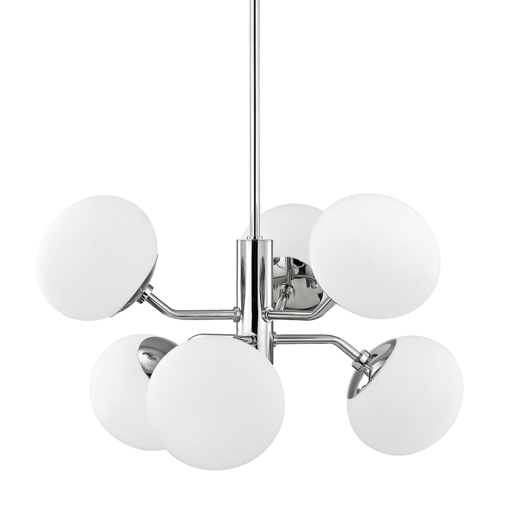 Hudson Valley Lighting Estee 6 Light Chandelier in Polished Nickel