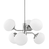 Hudson Valley Lighting Estee 6 Light Chandelier in Polished Nickel