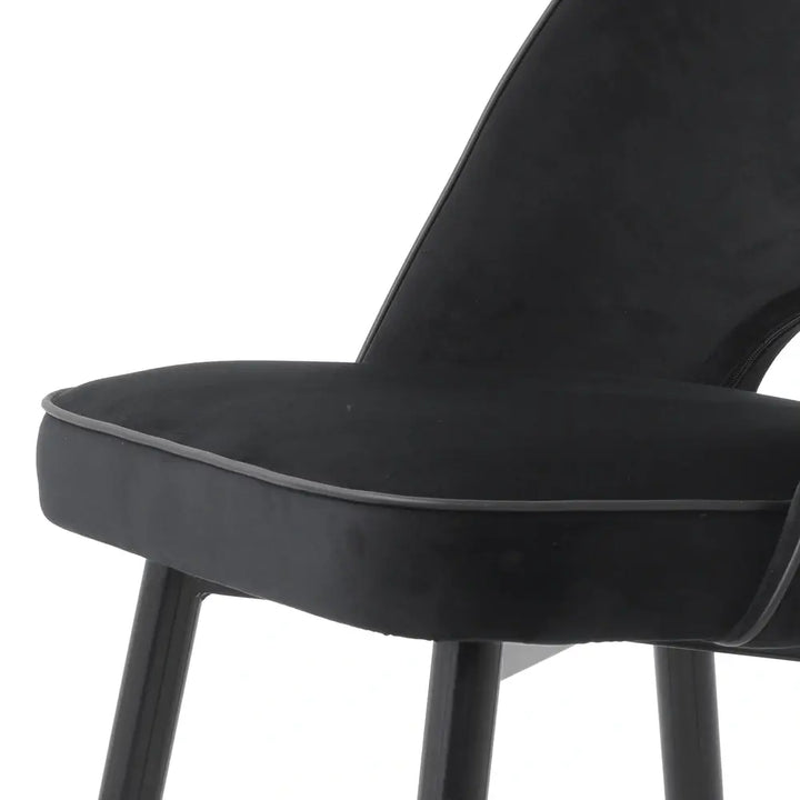 Cliff Set of 2 Dining Chairs - Velvet Roche Black Eichholtz 4