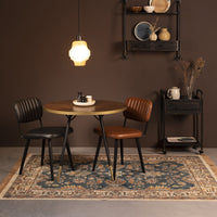 Olivia's Nordic Living Collection - Daven Round Dining Table in Brown