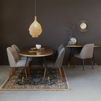 Olivia's Nordic Living Collection - Daven Oval Dining Table in Brown