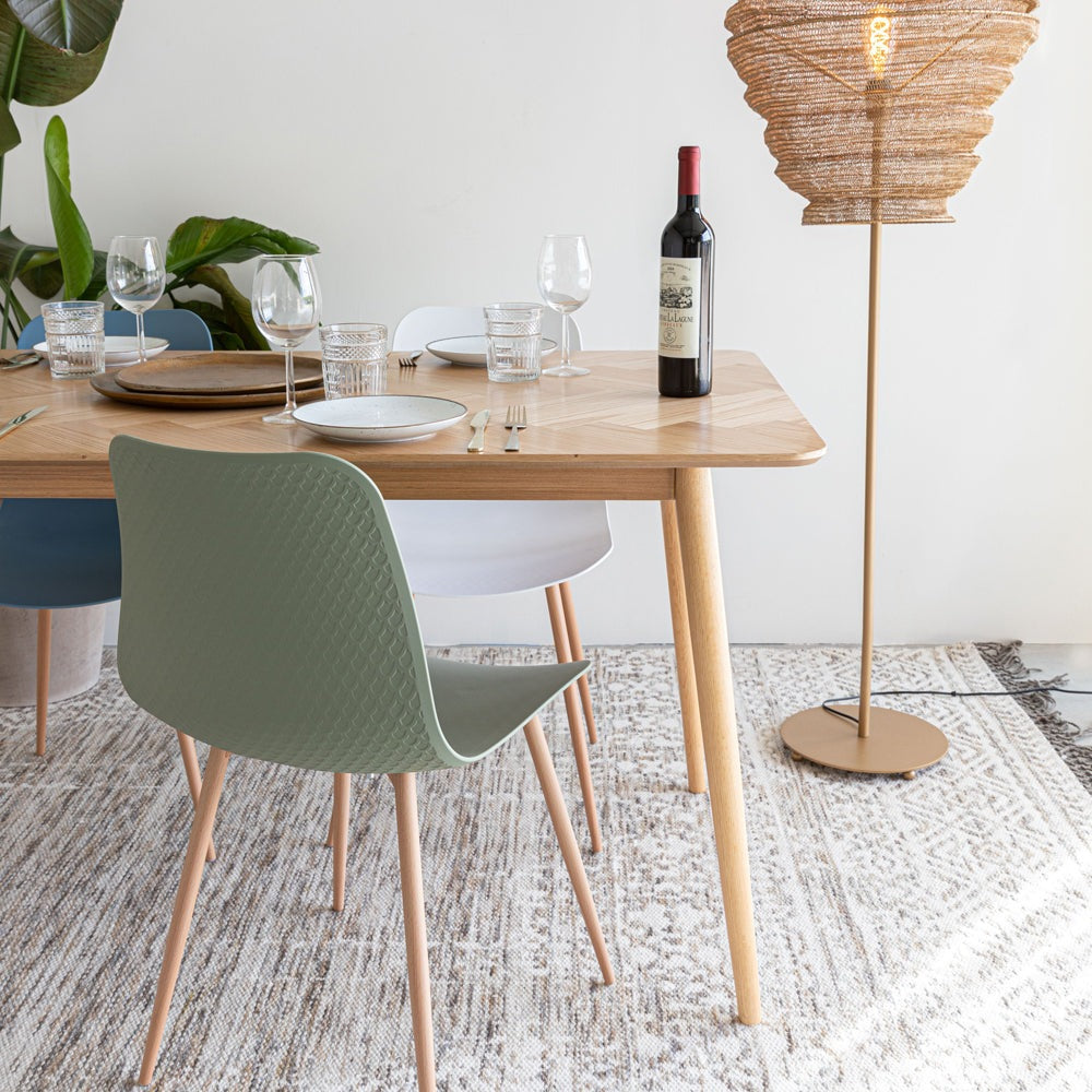 Olivia's Nordic Living Collection Floris Rectangle Dining Table in Natural