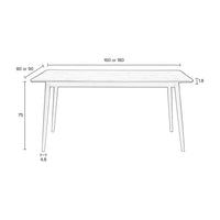 Olivia's Nordic Living Collection Floris Rectangle Dining Table in Natural