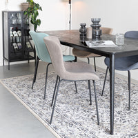 Olivia's Nordic Living Collection Floris Rectangle Dining Table in Black