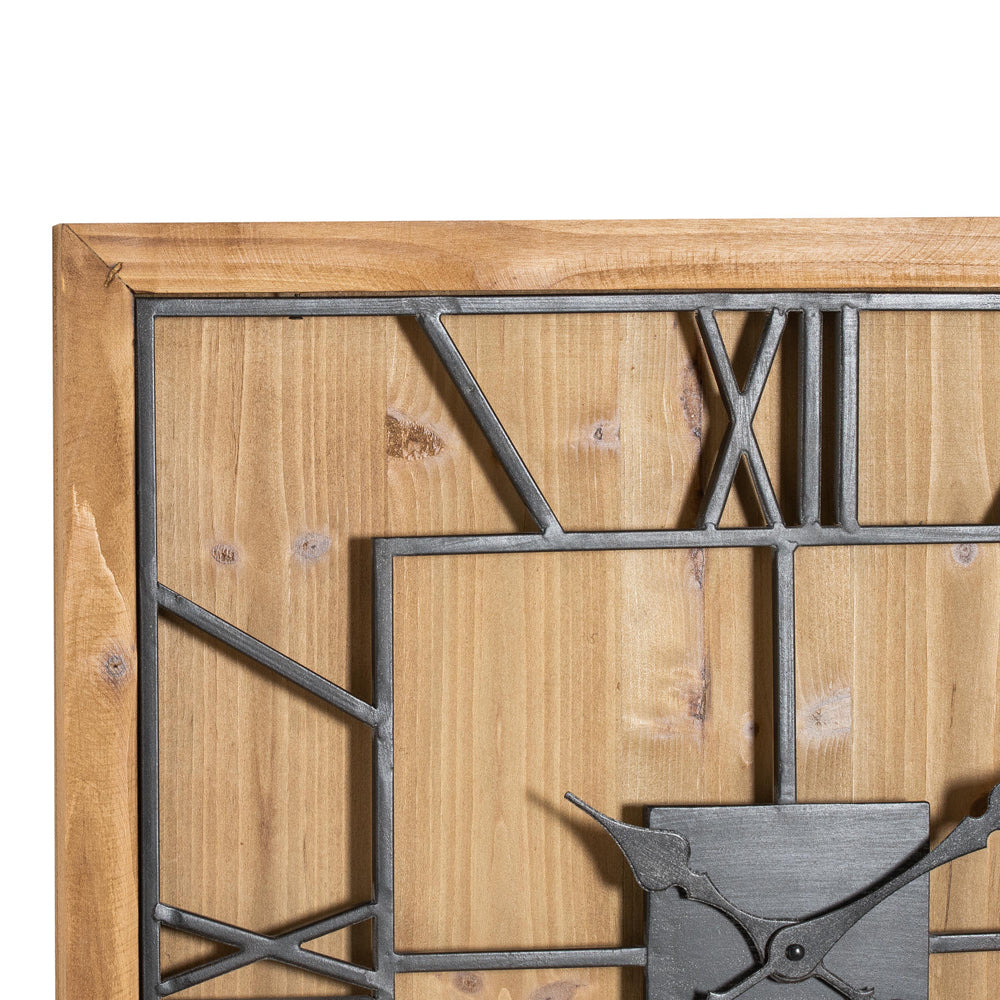 Hill Interiors Williston Square Wall Clock in Wood