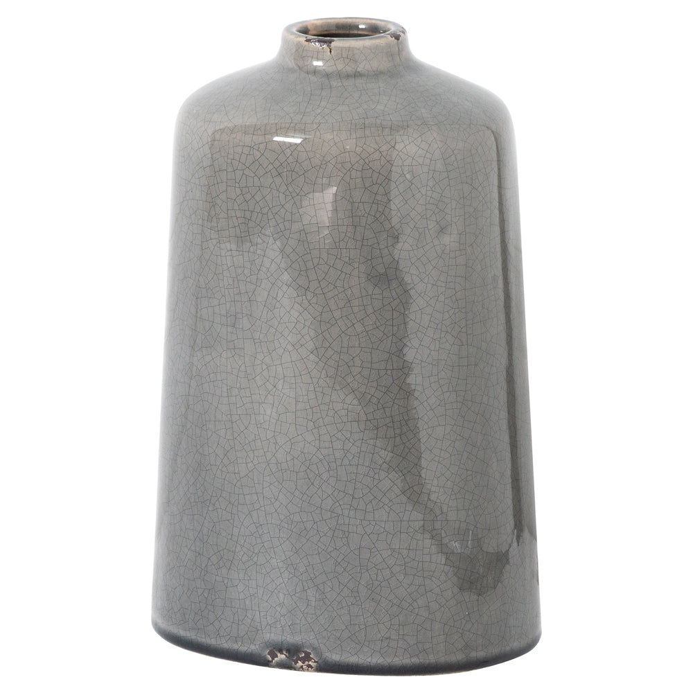 Hill Interiors Garda Glazed Liv Vase in Grey